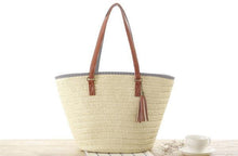 Summer Beach Bag For Women Straw Tassel Shoulder Bag
