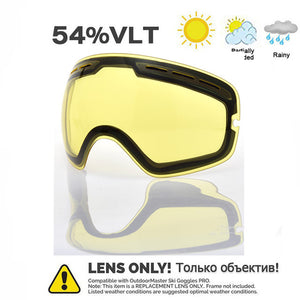Ski Goggles, Snowboard Glasses Double Layers UV400